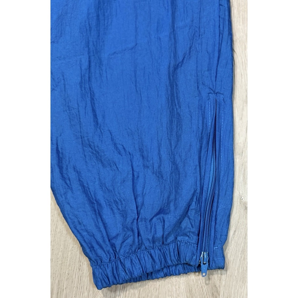 Vtg Westside Connection Nylon Windbreaker Pants Women's Large Blue Ankle Zip 80s - Picture 2 of 14
